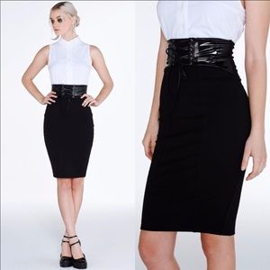 BM Pin Up High Waisted Corset Skirt - LIMITED